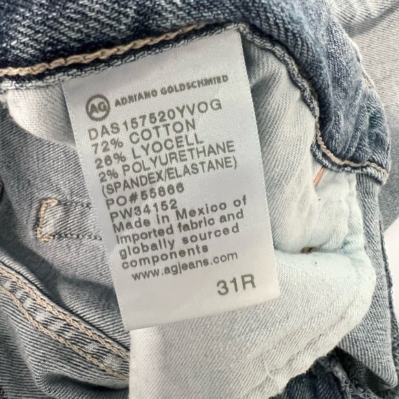 AG Ex-Boyfriend Slim AG-ed™ Slouchy Slim Denim Sz 31 - Picture 8 of 9